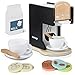 medoga Play Kitchen Accessories Kids Wooden Coffee Maker Toy Espresso Machine Toddler Toy Kitchen Sets for Girls and Boys Coffee Maker Black - Image 2