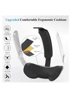 SYOSI Adjustable Head Strap for Meta Quest 3, Super Soft and Skin Friendly PU Surface, Elite Strap Replacement, Enhanced Support and Lightweight Design VR Accessories for Meta Quest 3  - Image 4