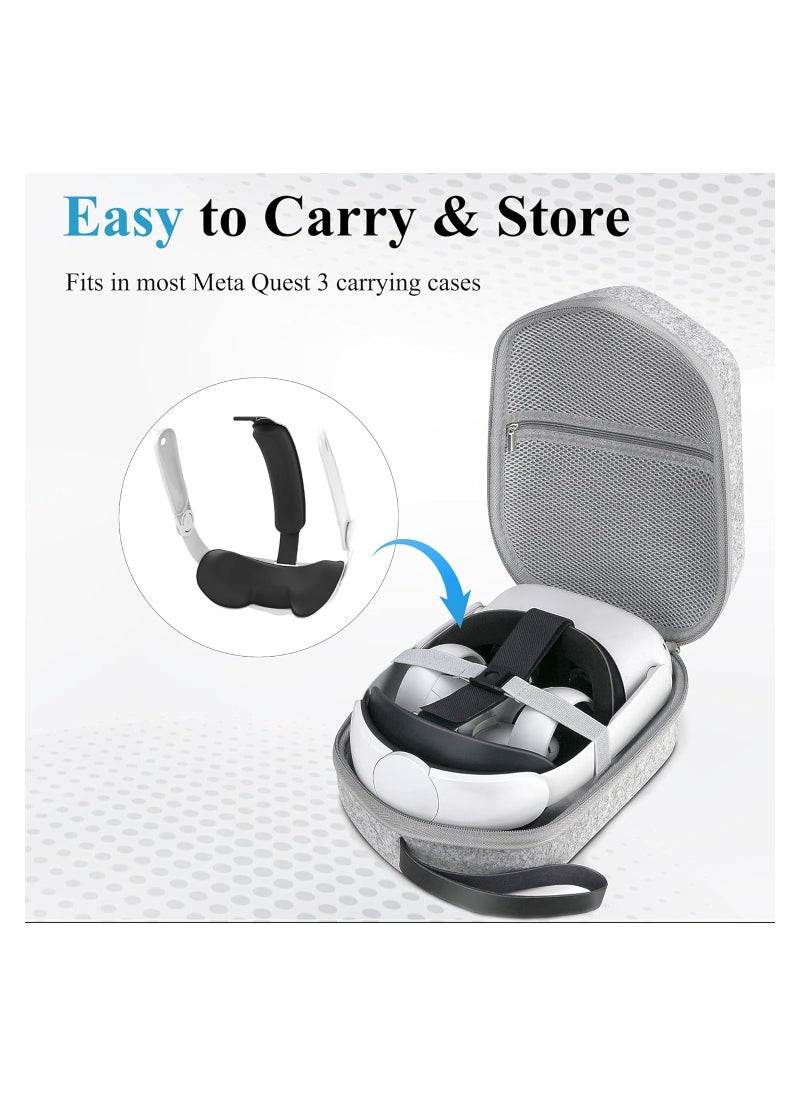 SYOSI - Adjustable Head Strap for Meta Quest 3, Super Soft and Skin Friendly PU Surface, Elite Strap Replacement, Enhanced Support and Lightweight Design VR Accessories for Meta Quest 3 - Image 1