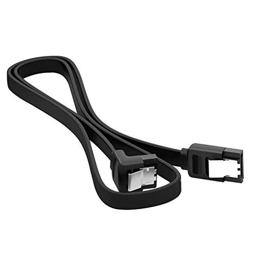 AYECEHI 6 Pack 90 Degree Right Angle SATA III 6.0 Gbps Cable (SATA 3 Cable) with Locking Latch Black - 12 Inches for SATA HDD, SSD, CD Driver, CD Writer - Image 2