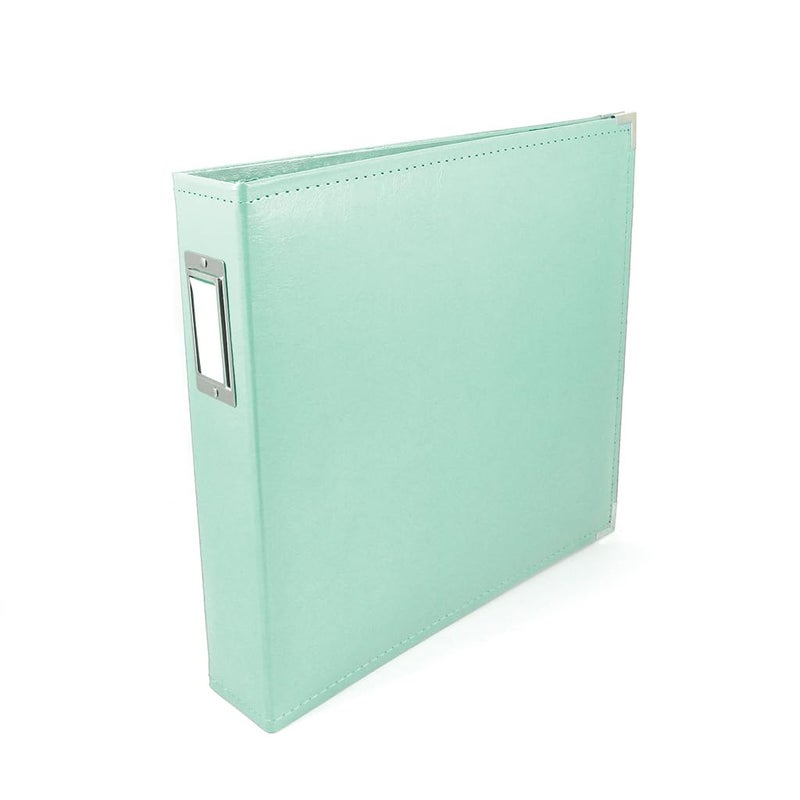 We R Memory Keepers 12x12 Photo Album Mint Protect Memories and Photos Soft Acidfree Faux Leather Classy Decorative Spine Label Snagfree Rings Includes 5 Page Protectors Scrapbooking