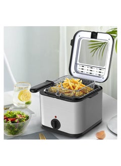 2.5 Liter French Fries Machine, Electric Deep Fryer with Baskets, Timer Control Adjustable Temperature, Removable Basket and easy to clean, For Frying Chicken, French Fries and Fish