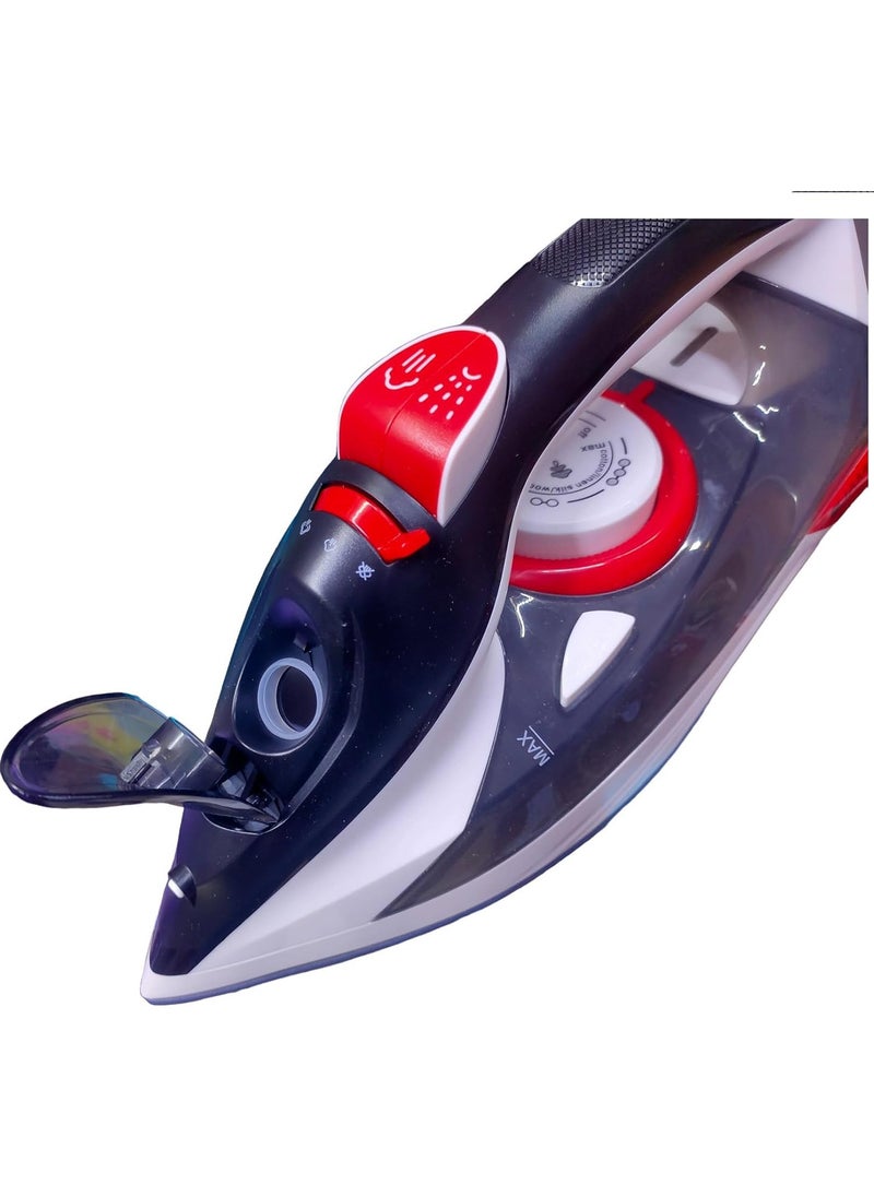 JAMAKY Italy Jamaki 3000W Steam Iron Non-Stick Ceramic Soleplate with Self-Cleaning and Temperature Control - JMK1010  - Image 5