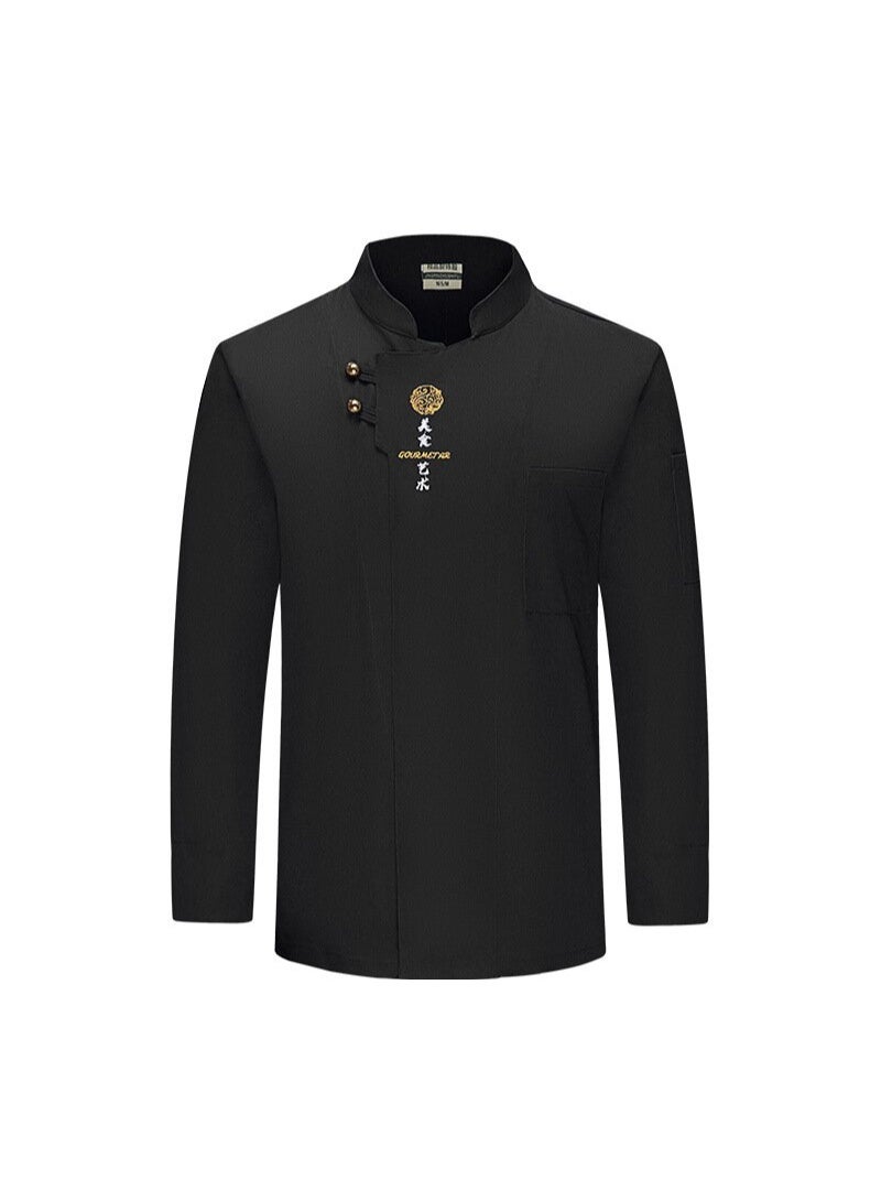 NIBEMINENT Chef Uniform Long Sleeve AClothes Hotel Catering Cake Shop Canteen Rear Kitchen Work Clothes  - Image 1