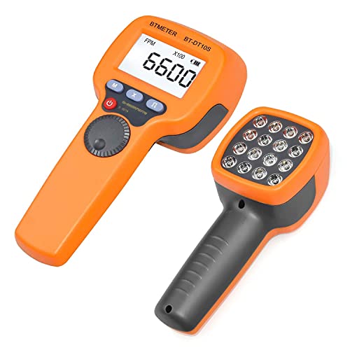 BTMETER Handheld Stroboscope 60~99999 RPM, Digital Strobe Light Tachometer BT-DT10S, Estroboscopio Non Contact Motor Engine Speed Analyzer Measure Hz Velocity w/High Accuracy 0.001% - Image 1