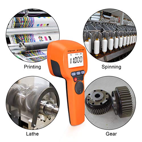 BTMETER Handheld Stroboscope 60~99999 RPM, Digital Strobe Light Tachometer BT-DT10S, Estroboscopio Non Contact Motor Engine Speed Analyzer Measure Hz Velocity w/High Accuracy 0.001% - Image 5