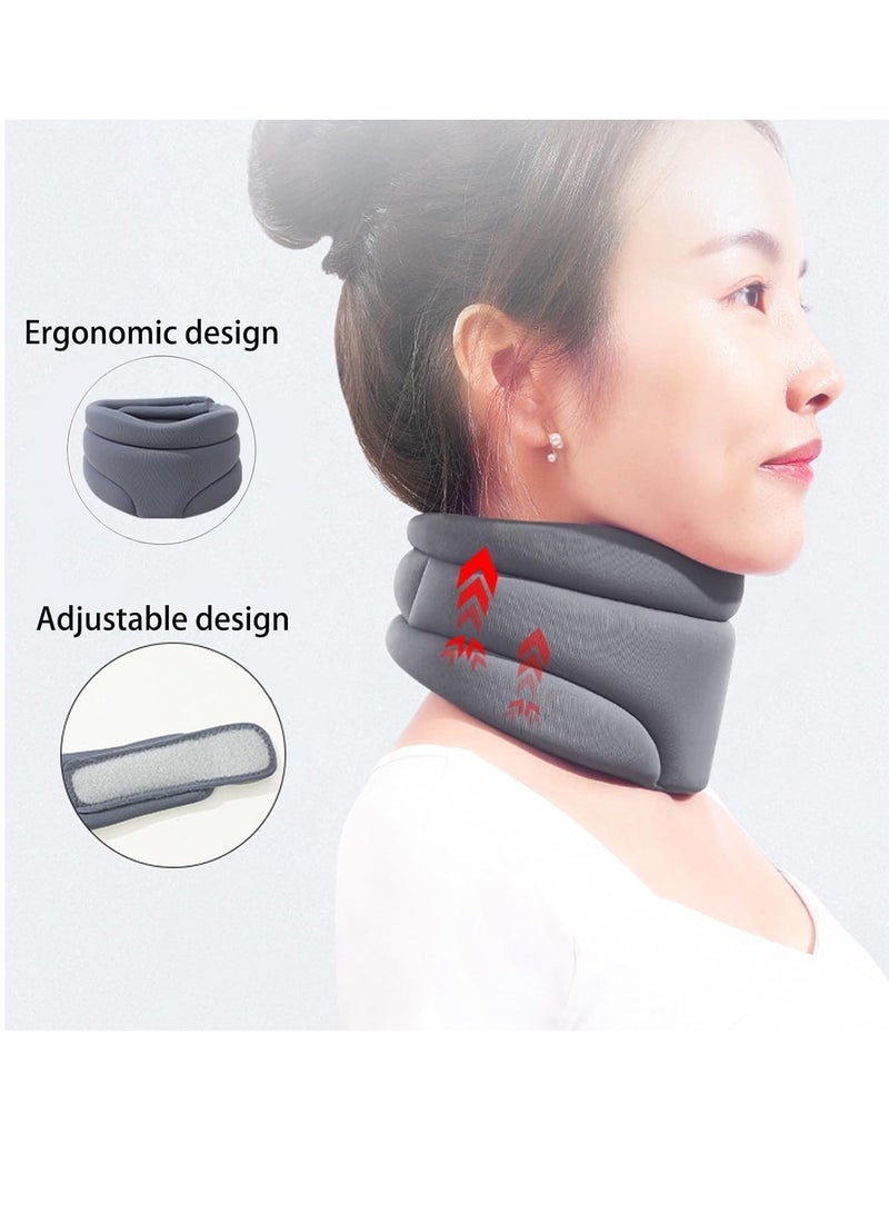 Cervicorrect Neck Brace for Snoring Relief 2024 Upgrade Soft Foam Cervical Collar Neck Pain Support for Men and Women Black - Image 3