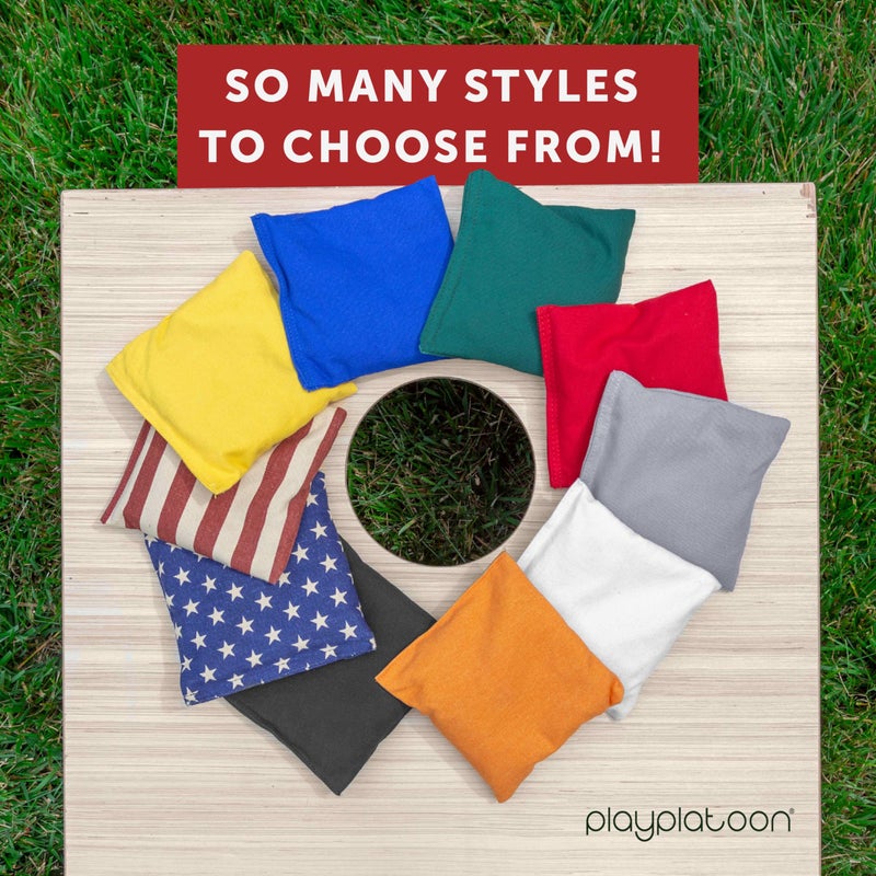 Play Platoon Weather Resistant Cornhole Bags Set of 8 - American Flag Corn Hole Bags (Stars & Stripes) - Outdoor Toss -Regulation Size & Weight - Image 5