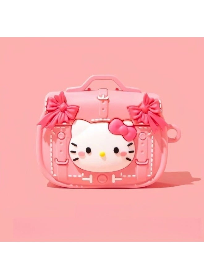هالو كيتي مرحبا كيتي تحت عنوان الوردي حقيبة يد نمط إيربودس 4 حالة بشكل لا يصدق لطيف لا يقاوم واقية بشكل استثنائي والأزياء بشكل ملحوظ إلى الأمام - Image 1