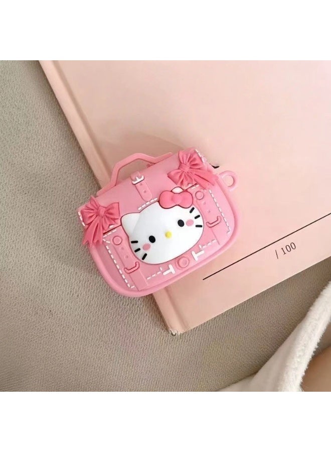 هالو كيتي مرحبا كيتي تحت عنوان الوردي حقيبة يد نمط إيربودس 4 حالة بشكل لا يصدق لطيف لا يقاوم واقية بشكل استثنائي والأزياء بشكل ملحوظ إلى الأمام - Image 4