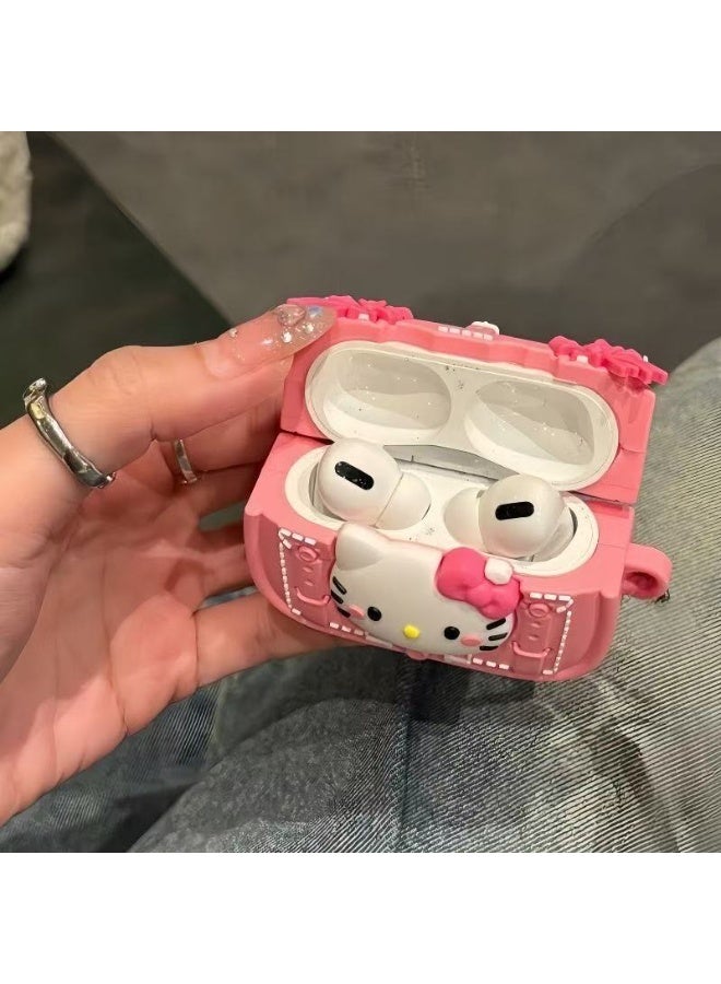 هالو كيتي مرحبا كيتي تحت عنوان الوردي حقيبة يد نمط إيربودس 4 حالة بشكل لا يصدق لطيف لا يقاوم واقية بشكل استثنائي والأزياء بشكل ملحوظ إلى الأمام - Image 3