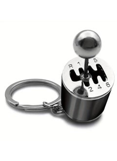HaHaHai Manual Gearbox Keychain, Mini Gear Shift Stick Keyring, Cool Car Gear Shifter Keychain, Car Key Accessories (black)  - Image 1