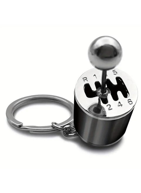 Manual Gearbox Keychain, Mini Gear Shift Stick Keyring, Cool Car Gear Shifter Keychain, Car Key Accessories (black)