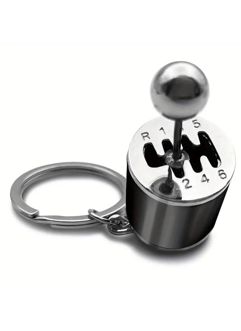 HaHaHai - Manual Gearbox Keychain, Mini Gear Shift Stick Keyring, Cool Car Gear Shifter Keychain, Car Key Accessories (black) - Image 1