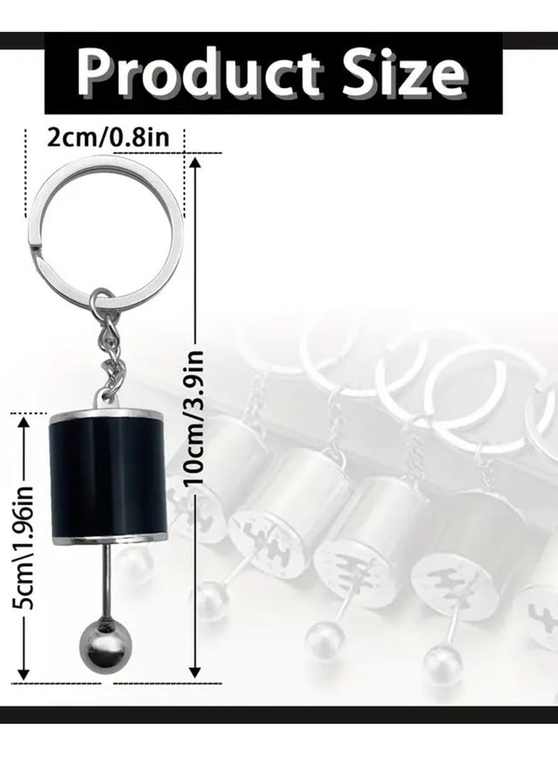 HaHaHai - Manual Gearbox Keychain, Mini Gear Shift Stick Keyring, Cool Car Gear Shifter Keychain, Car Key Accessories (black) - Image 1
