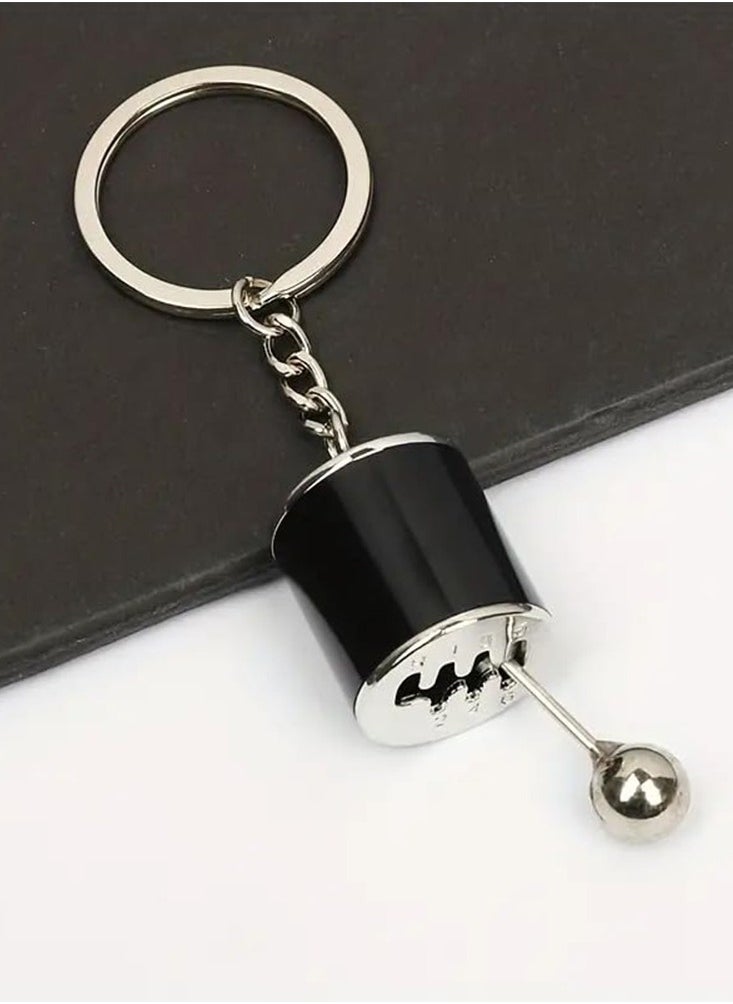 HaHaHai - Manual Gearbox Keychain, Mini Gear Shift Stick Keyring, Cool Car Gear Shifter Keychain, Car Key Accessories (black) - Image 1