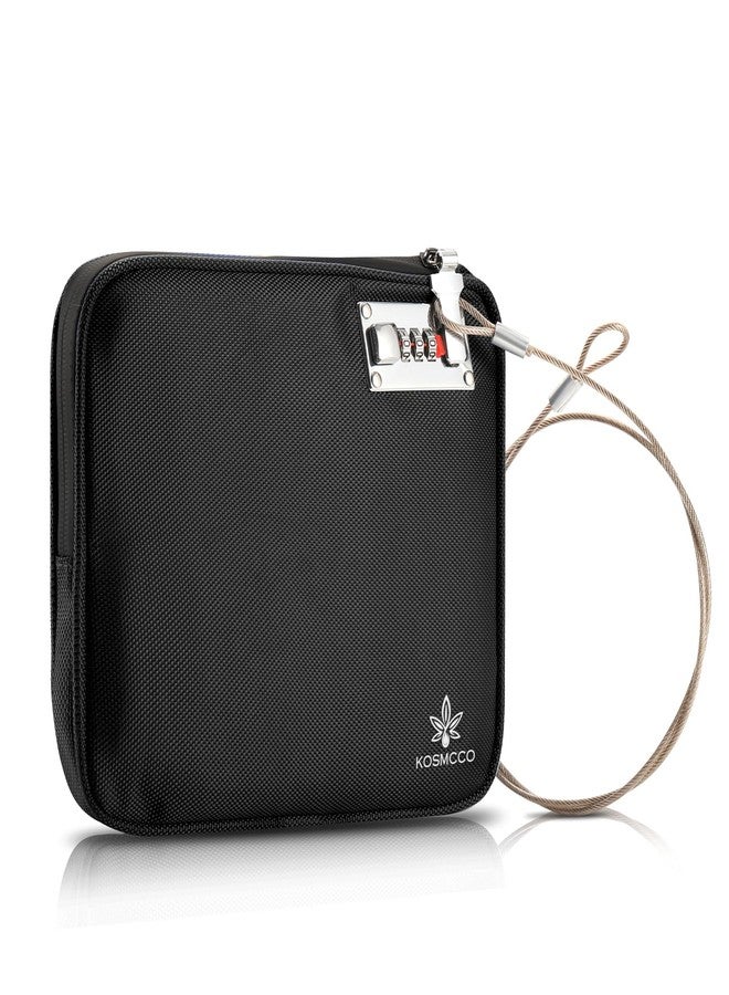 KOSMCCO Anti-Theft Locking Beach Bag, 9x7.5-inch Portable Beach Safe for Securing Your Valuables and Phone - Black - Image 1