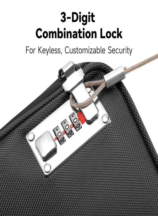 KOSMCCO Anti-Theft Locking Beach Bag, 9x7.5-inch Portable Beach Safe for Securing Your Valuables and Phone - Black - Image 4