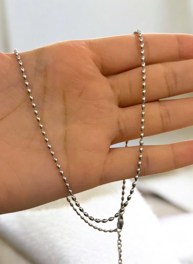 Casual collection Elegant & High Quality Stainless Steel Silver Plated Necklace For Women - Image 2