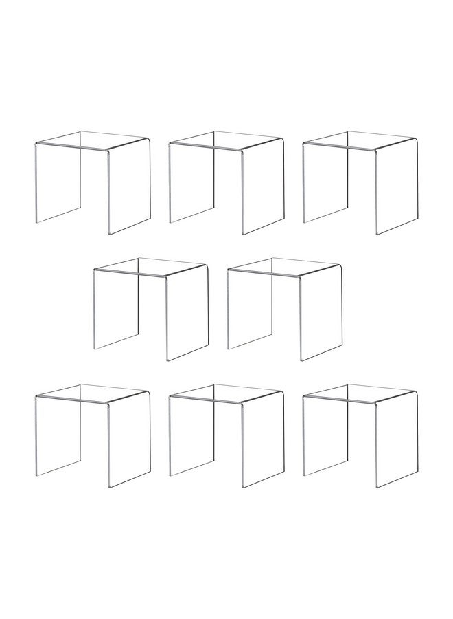 أي هوم كوكر مجموعة من 8 قطع من حاملات العرض المربعة المصنوعة من الأكريليك الشفافة من ihomecooker للكعك والفنون والحرف اليدوية (4 × 4 × 4 بوصة) - Image 1