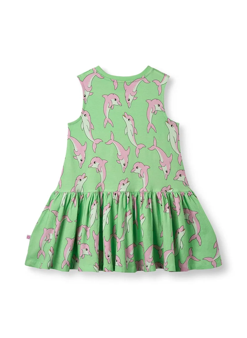 سموفولك Sleeveless dress with dolphins