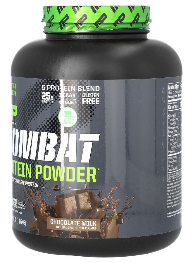 MusclePharm Combat Protein Powder Chocolate Milk 4.1 lb (1.86 kg) - Image 2