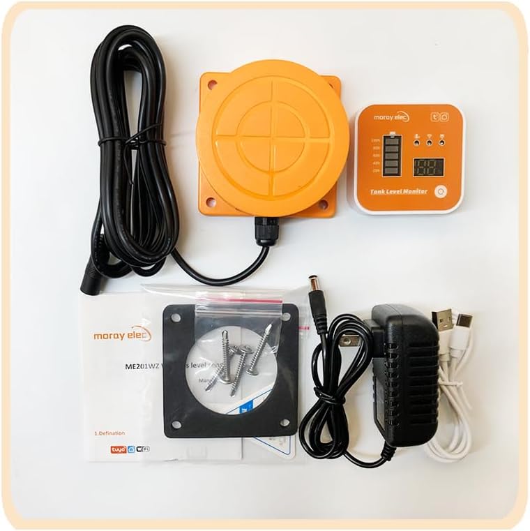 MORAYELEC Moray Smart WiFi Water Level Sensor Water Tank Level Monitor Oil Tank Gauge Sensor , Automatic Alarm Indicator for Tuya Smart Life Mobile APP with Gateway Smart Home Remote IP65 Waterproof (ME201R) - Image 5