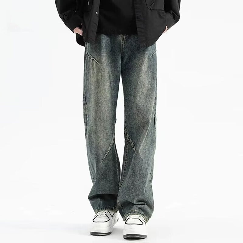Unisex Classic Denim Jeans Loose Fit Daily Outdoor Wear - Image 1