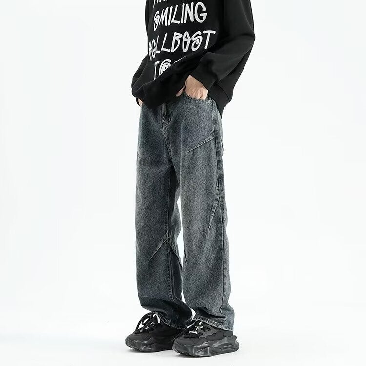 Unisex Classic Denim Jeans Loose Fit Daily Outdoor Wear - Image 3