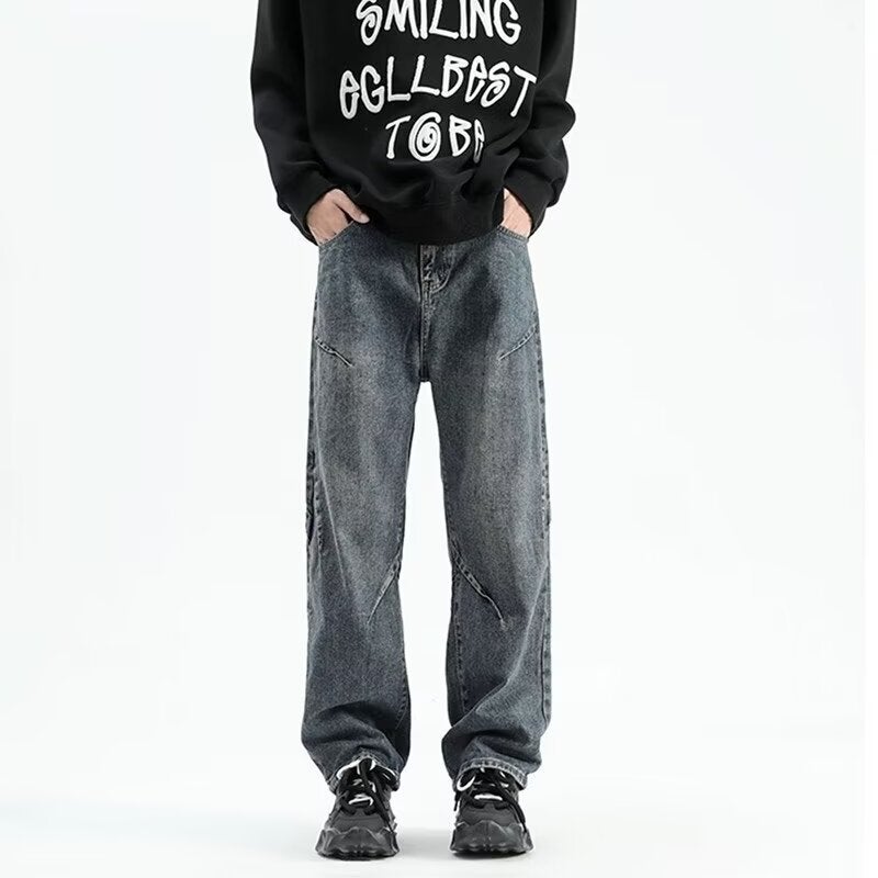Unisex Classic Denim Jeans Loose Fit Daily Outdoor Wear - Image 5