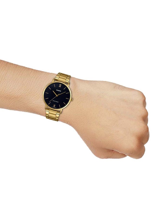 CASIO Unisex Stainless Steel Analog Wrist Watch LTP-VT01G-1BUDF - 34 mm - Gold - Image 4