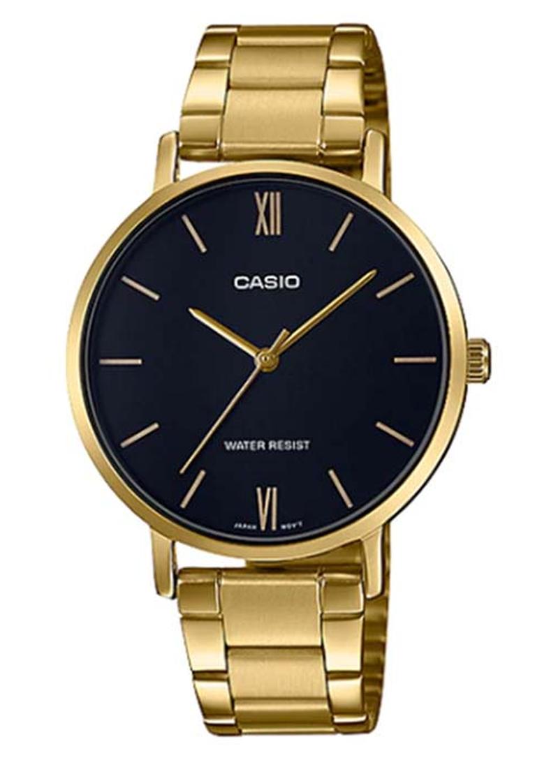 CASIO Unisex Stainless Steel Analog Wrist Watch LTP-VT01G-1BUDF - 34 mm - Gold - Image 1