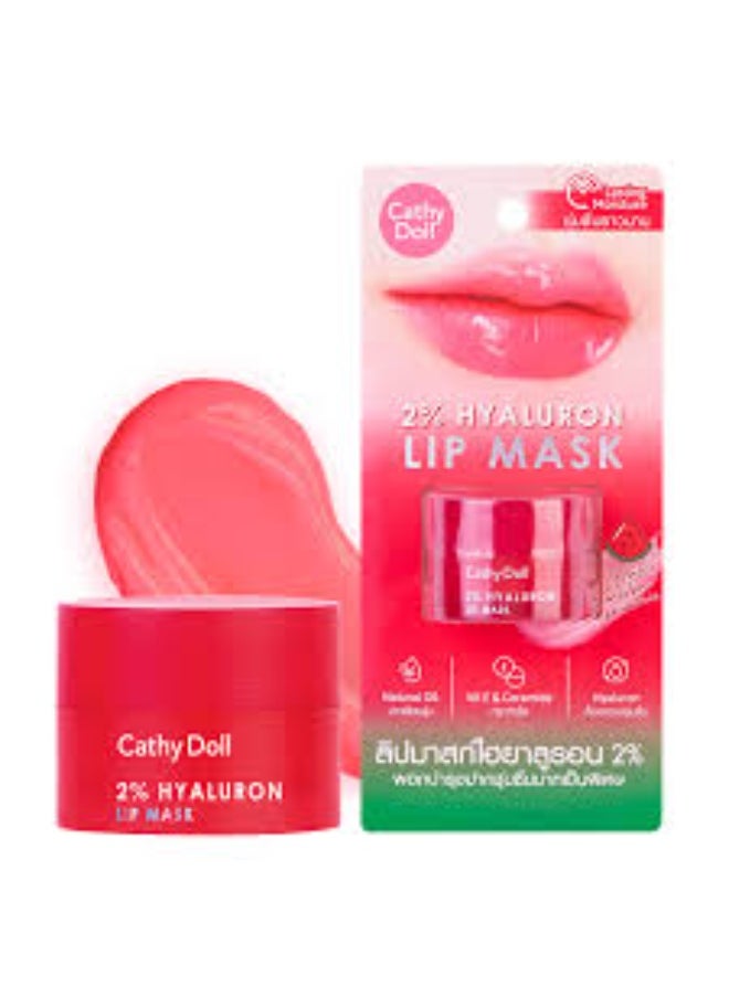 Cathy Doll Cathy Doll Hyaluronic Acid Lip Mask for Soft Pink Lips – 2% Hyaluron + Ceramide | Best Lip Moisturizer for Women – 4.5g Watermelon  - Image 1