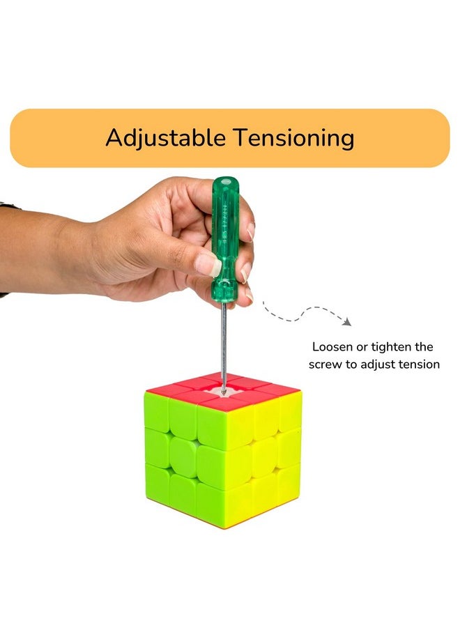 Cubelelo - Drift Warrior 3X3 Stickerless Cube | Beginner Speedcube For Kids & Adults | Magic Speedy Stress Buster Brainstorming Puzzle (Multicolor) | Durable And Smooth Cube With Anti-Pop Design - Image 1