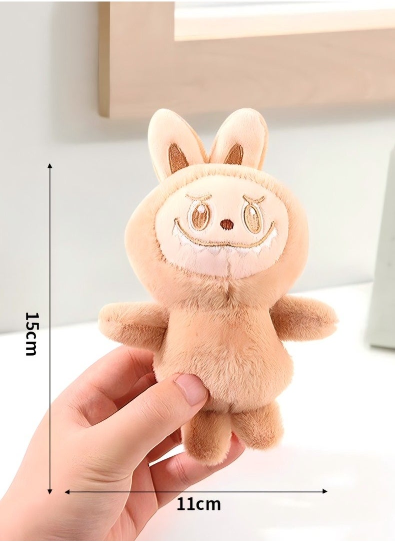 LABUBU 2Pcs Labubu Plush Doll, Cartoon Premium Soft Plush Toy，With keychain  - Image 3