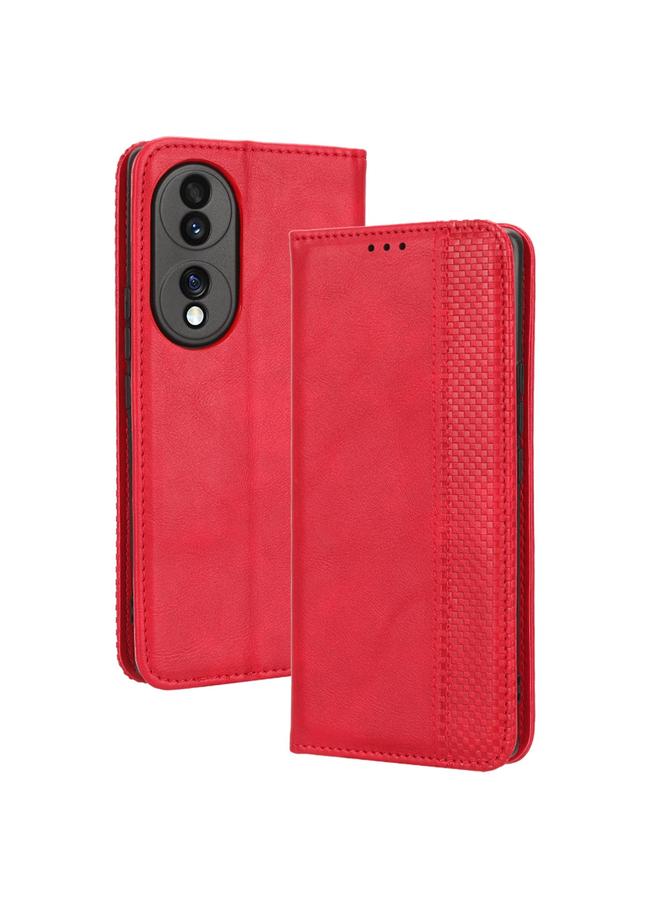 S-TOP Case For Honor 70 5G Magnetic Buckle Retro Texture Leather Phone Case - Image 2