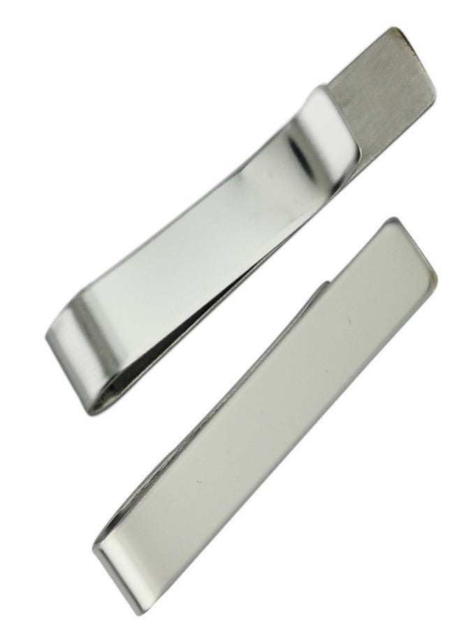 Imported Mens Silver Tone Tie Clip Stainless Steel Necktie Bar Clasp Clamp Pin - Image 4