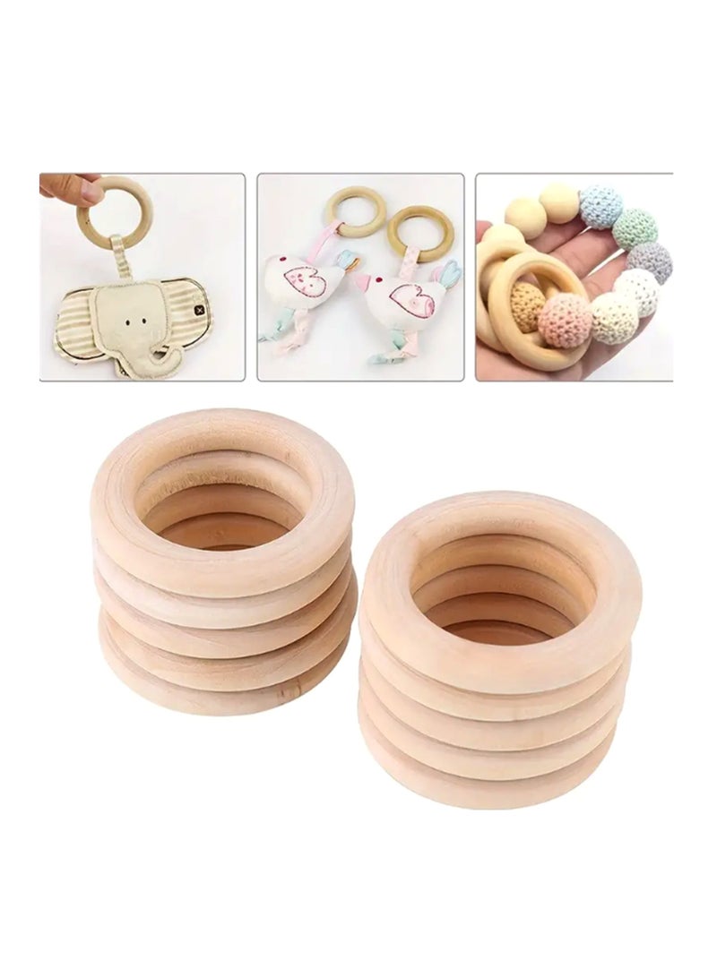 Natural Wooden Ring - 24 Pcs 6cm Multi Functional DIY Jewelry Making Accessories Crafts - Image 3
