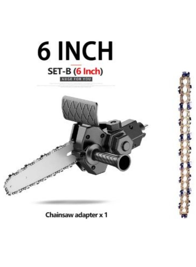 ارواق مثقاب كهربائي 6 بوصة تم تعديله إلى محول المنشار الكهربائي أداة تحويل رأسية محمولة أدوات تشذيب الأعمال الخشبية مع شفرة منشار 2X - Image 1