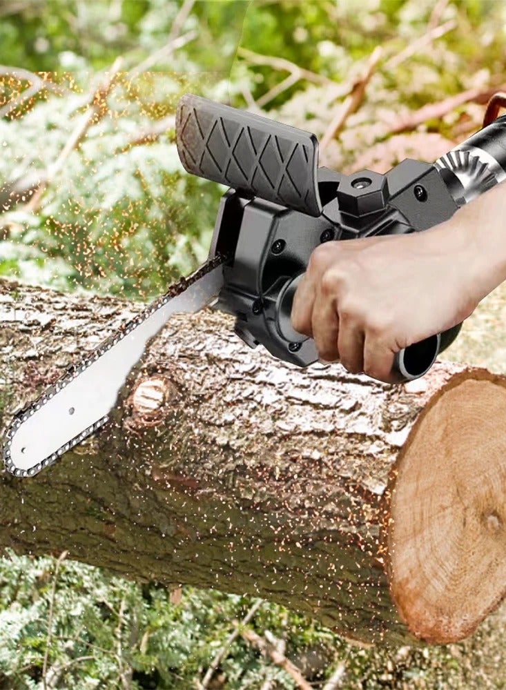 ارواق مثقاب كهربائي 6 بوصة تم تعديله إلى محول المنشار الكهربائي أداة تحويل رأسية محمولة أدوات تشذيب الأعمال الخشبية مع شفرة منشار 2X - Image 2