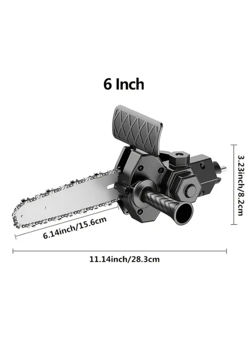 ارواق مثقاب كهربائي 6 بوصة تم تعديله إلى محول المنشار الكهربائي أداة تحويل رأسية محمولة أدوات تشذيب الأعمال الخشبية مع شفرة منشار 2X - Image 3