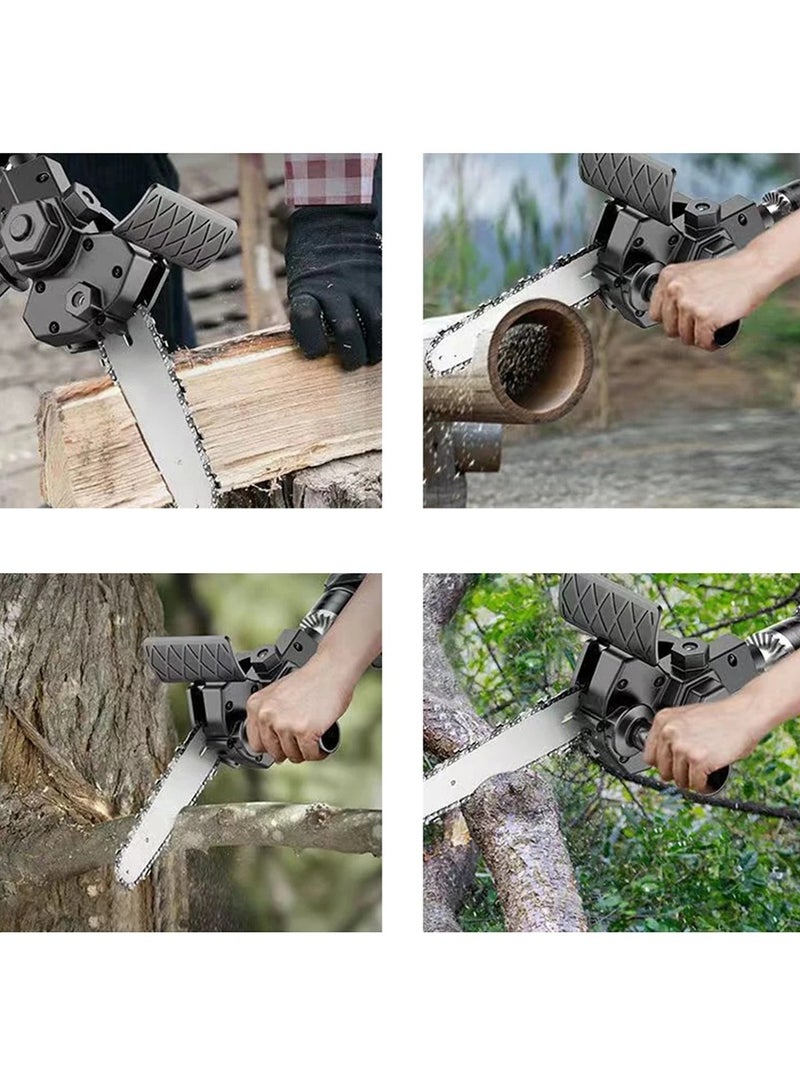 ارواق مثقاب كهربائي 6 بوصة تم تعديله إلى محول المنشار الكهربائي أداة تحويل رأسية محمولة أدوات تشذيب الأعمال الخشبية مع شفرة منشار 2X - Image 5