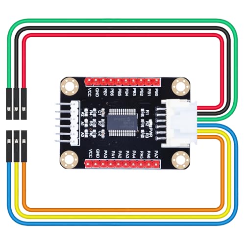 CQRobot MCP23017 IO Expansion Board Compatible with Raspberry Pi/Micro:bit/Arduino/STM32. I2C Interface Control, 2 Signal Pins Increase to 16 Input/Output Pins, Supports UP to 8 Simultaneous Uses. - Image 1