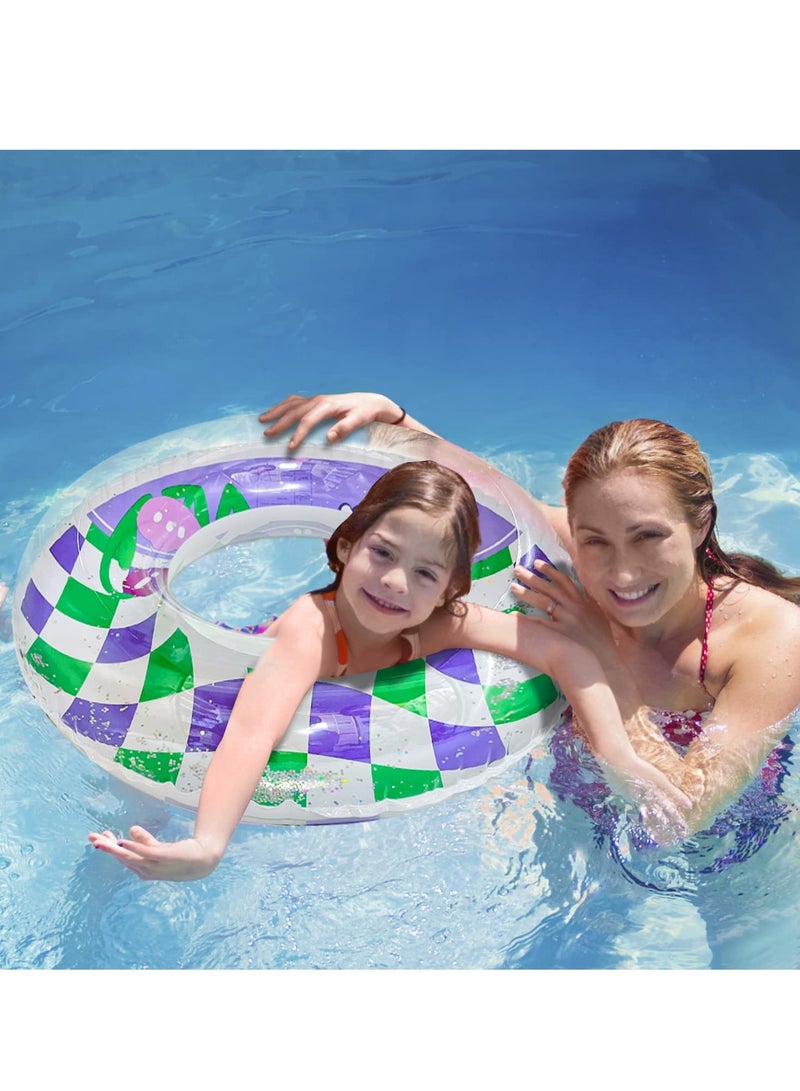 Excefore Swim Rings Pool Inflatables for Kids, Inflatable Pool Floats for Kids, Glitter Swim Rings for 9 to 16 Years Old Pool Tubes Toy, Pool Floats Ring Toys Summer Beach Swimming Pool Floats Party Supplies - Image 4