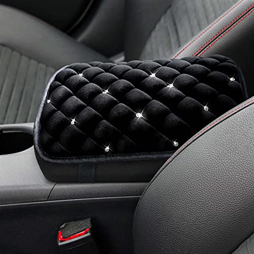 surpassme Auto Center Console Cover with Bling Diamond for Car, Comfortable Crystal Armrest Cover/Cushion for Women Universal for All Car/SUV Seat Cover - Image 1