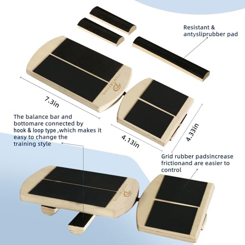 powerfeng Ankle Balance Board Foot Strengthener: Foot Trainer Stretcher - Sprained Balance Board Plantar Fasciitis Relief - Image 2