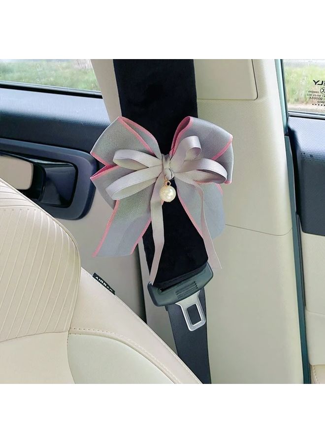 Universal Car Seat Belt Shoulder Pad with Tibetan Blue Bow Four Season Safety Protector - Image 4