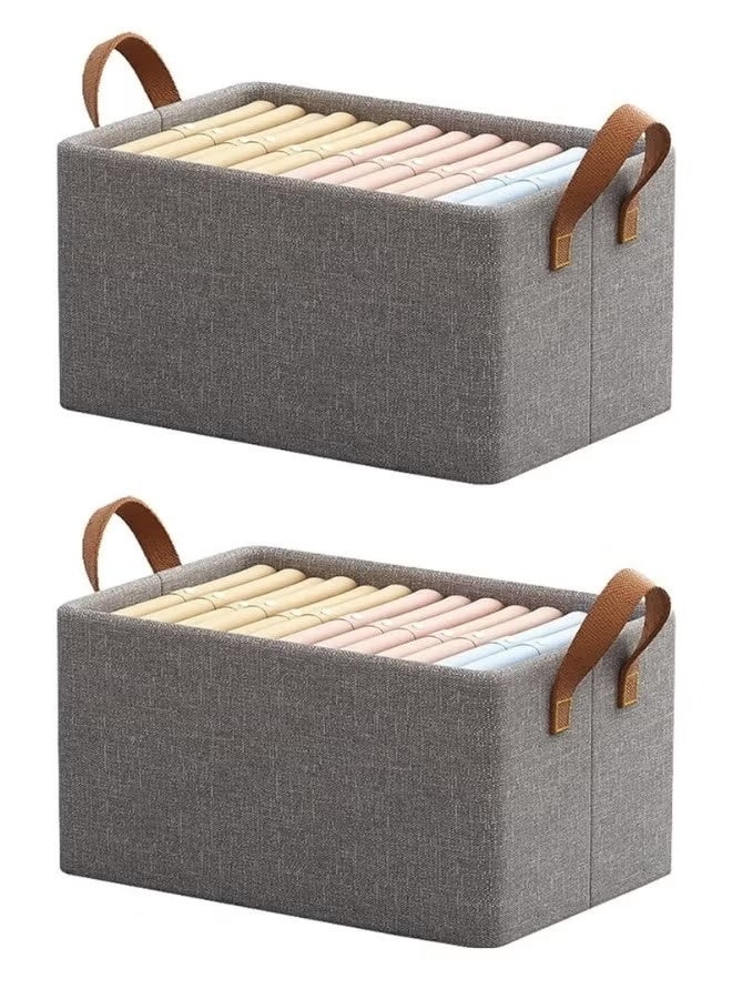 1 قطعة من صناديق تخزين،سلال تخزين قابلة للطي لتنظيم الملابس والألعاب والكتب،47 سم × 28 سم × 20 سم - Image 1