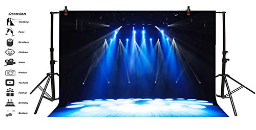 Yeele 7x5ft Free Stage Concert Backdrop Night Show Entertainment Discos Party Club Spotlight Lights Background for Photography Adult Portrait Photo Booth Video Shooting Vinyl Studio Props - Image 3