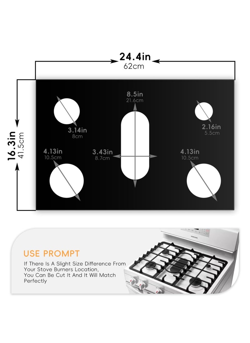 SYOSI 2 Pcs Gas Stove Burner Cover, Gas Stove Protectors for Samsung Gas Stove, Gas Stove Burner Liners Compatible with Samsung Gas Stove Range, for Kitchen Cooking, Reusable, Non-Stick and Easy to Clean  - Image 3